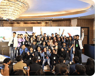 Group photo at event